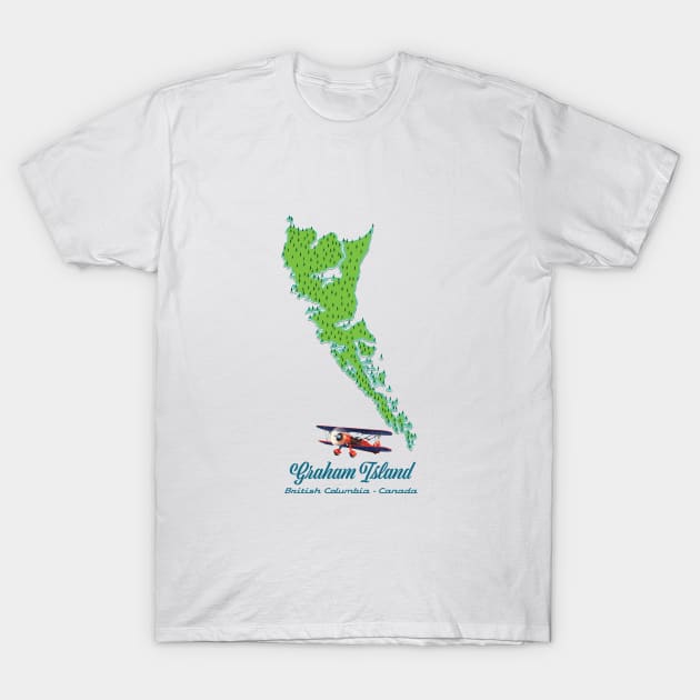 Graham Island map T-Shirt by nickemporium1